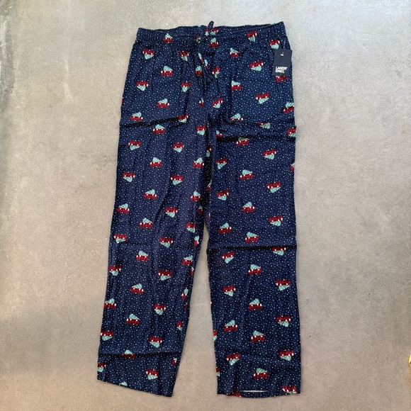 Lands End Men’s Flannel Pajama Pants Camper Print - Picture 2 of 6